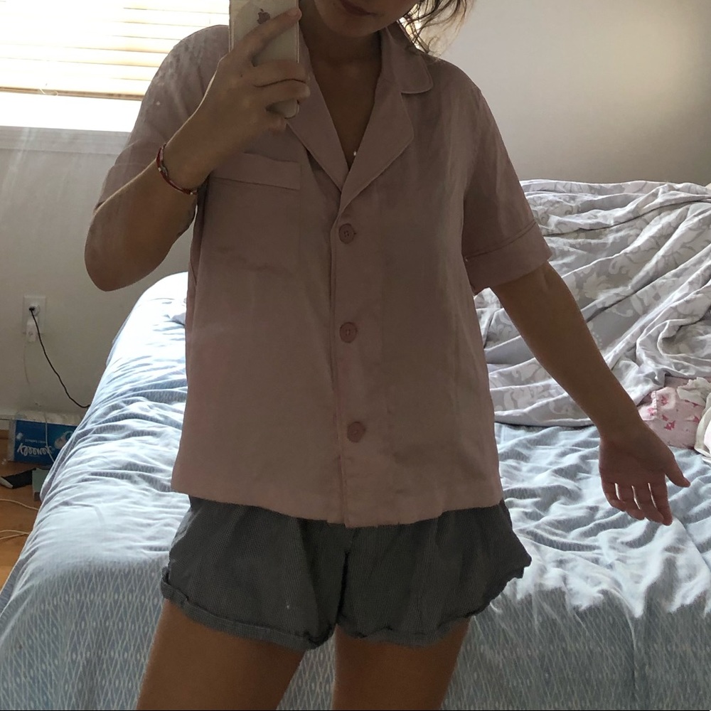 Vintage dusty rose blouse